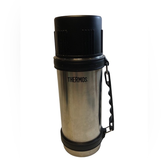 Vintage Stainless Steel Quart Size Thermos TherMax With Handle - Picture 1 of 15